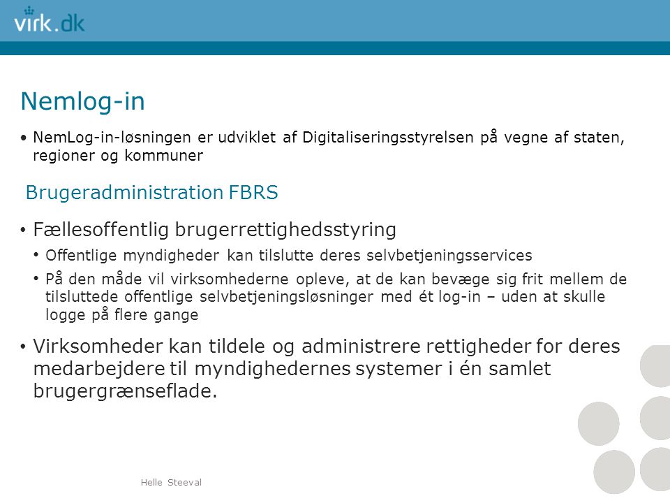 Nemlog-in Brugeradministration FBRS