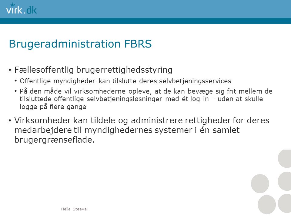Brugeradministration FBRS