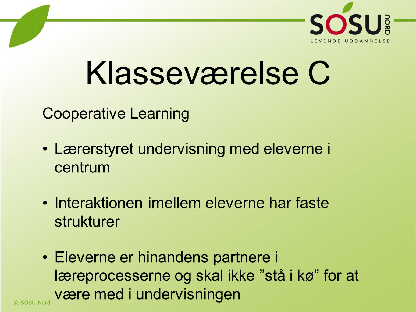 Klasseværelse C Cooperative Learning