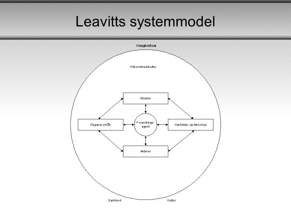 Leavitts systemmodel