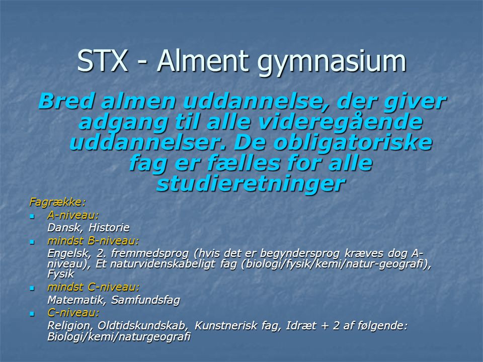 STX - Alment gymnasium