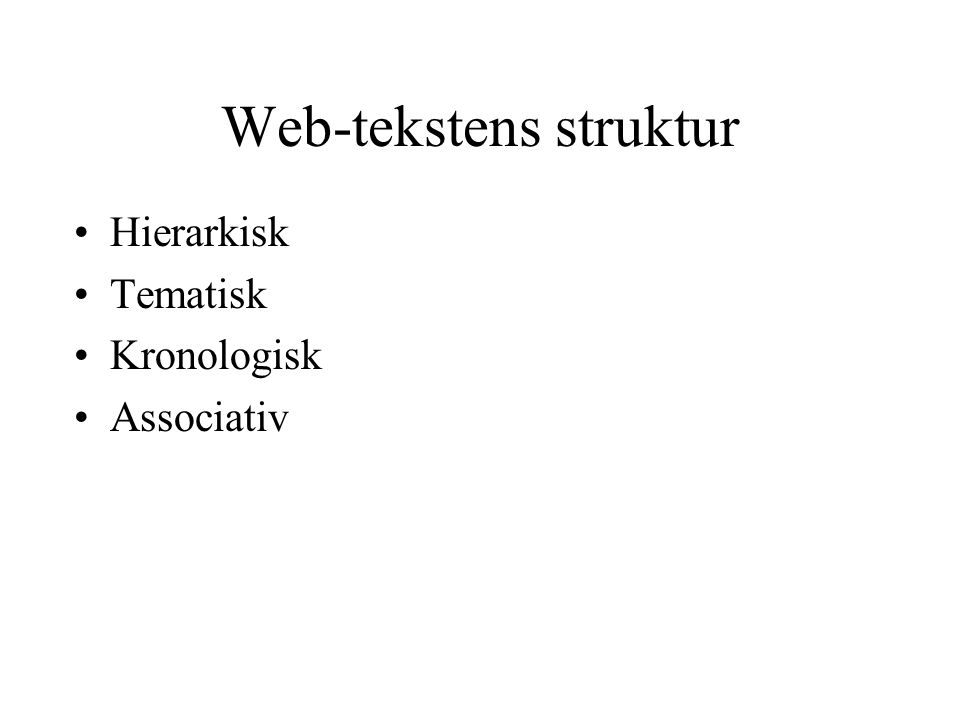 Web-tekstens struktur