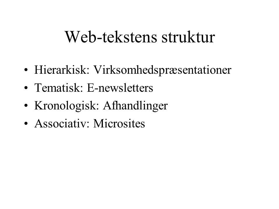 Web-tekstens struktur