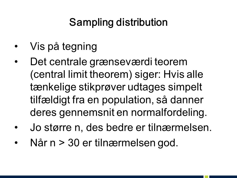 Sampling distribution