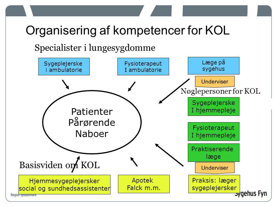 Organisering af kompetencer for KOL