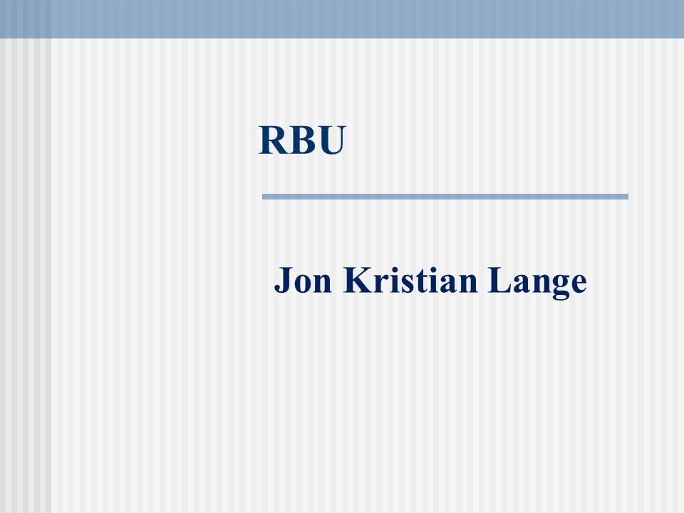 RBU Jon Kristian Lange