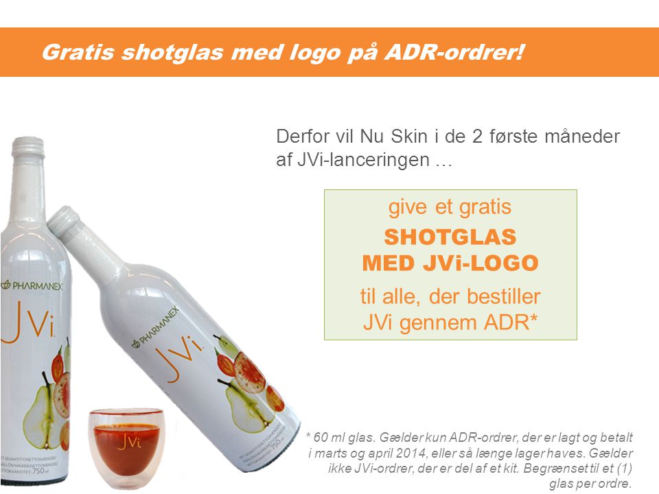 Gratis shotglas med logo på ADR-ordrer!