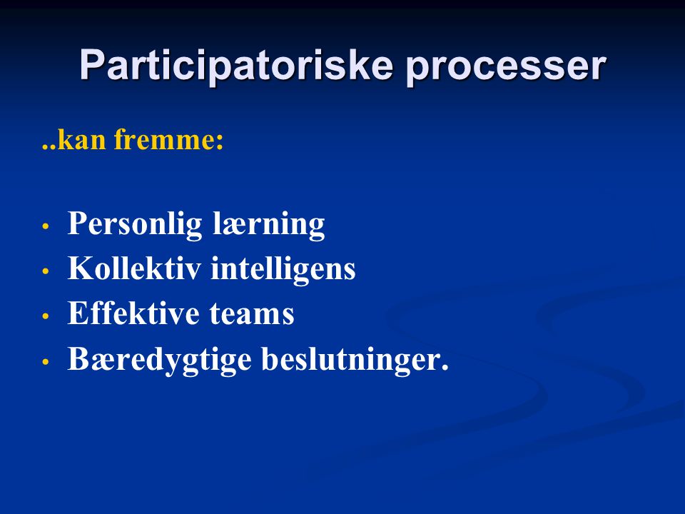 Participatoriske processer