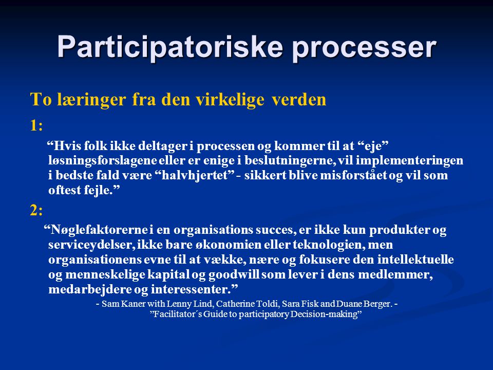Participatoriske processer
