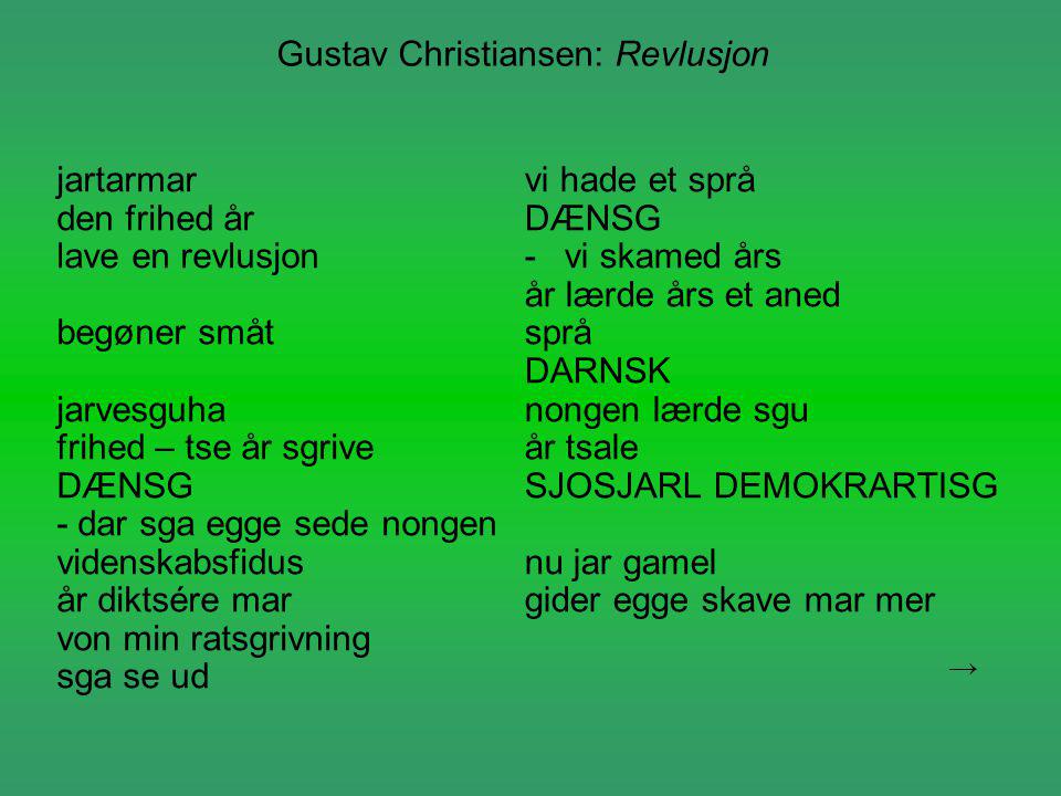 Gustav Christiansen: Revlusjon