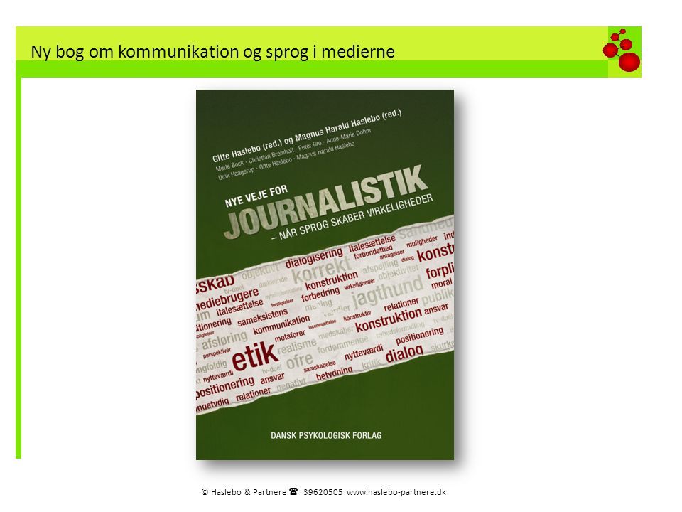 Ny bog om kommunikation og sprog i medierne