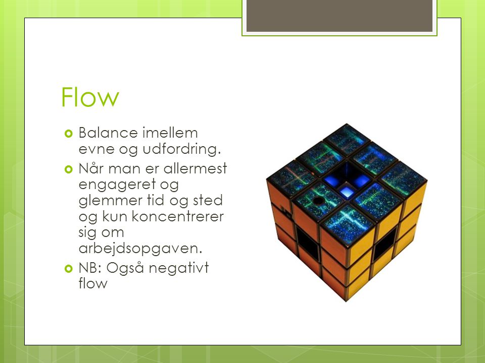Flow Balance imellem evne og udfordring.