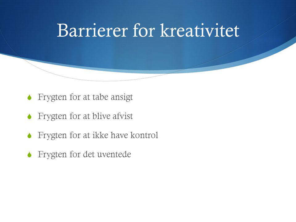 Barrierer for kreativitet