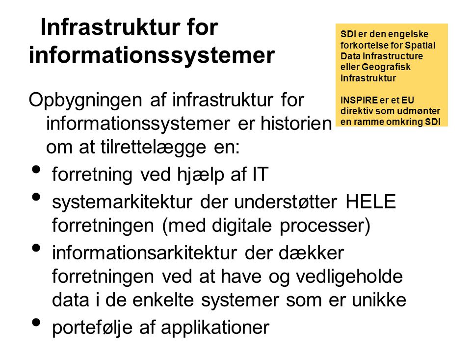 Infrastruktur for informationssystemer