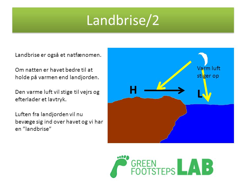 Landbrise/2 H L Landbrise er også et natfænomen.