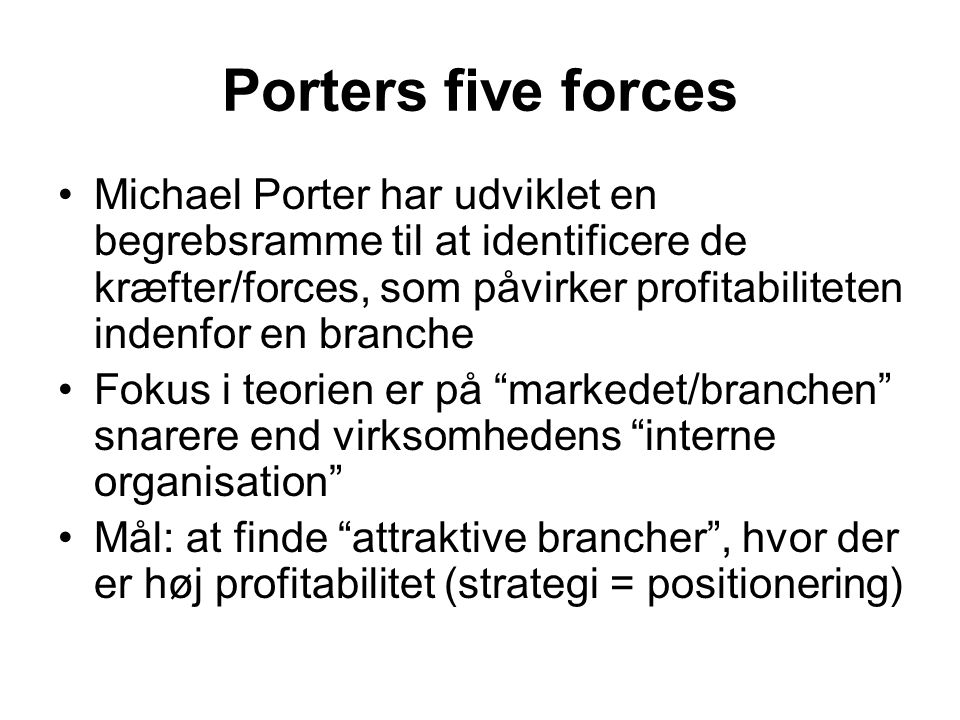Porters five forces
