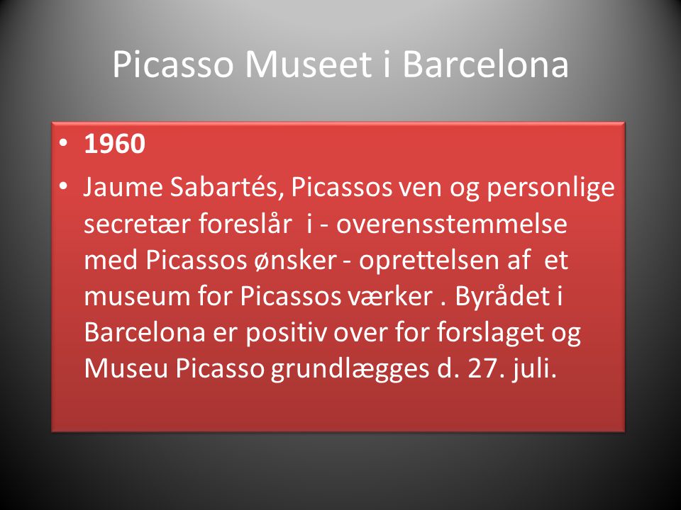 Picasso Museet i Barcelona