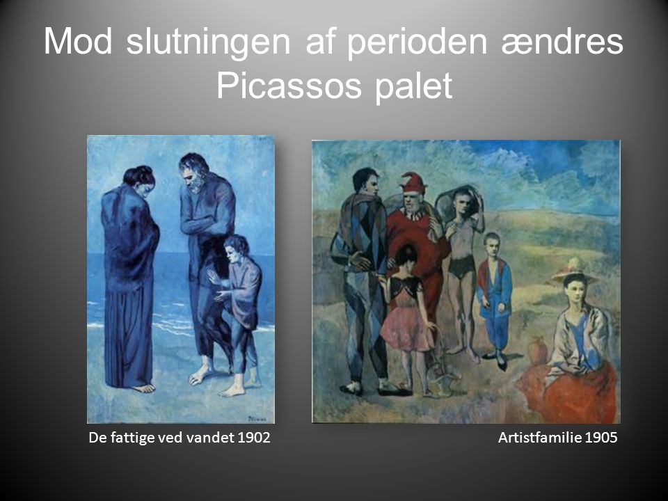 Mod slutningen af perioden ændres Picassos palet