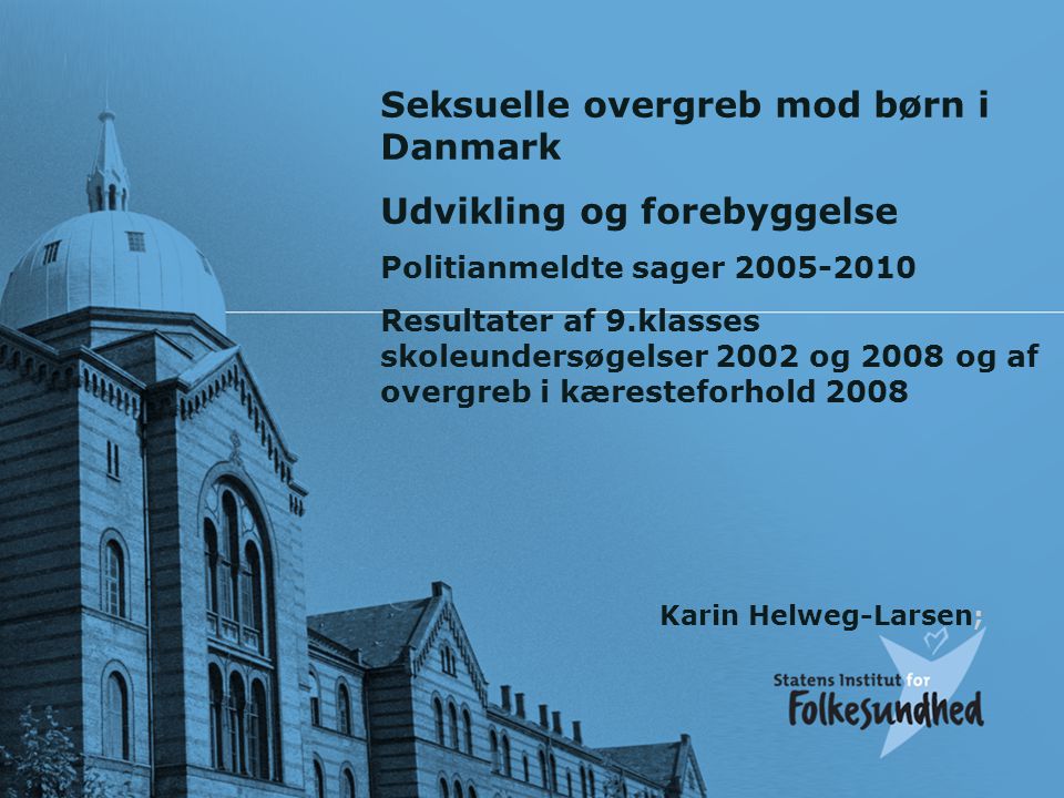 Seksuelle overgreb mod børn i Danmark