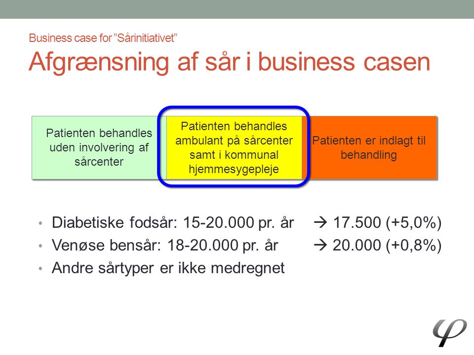 Business case for Sårinitiativet Afgrænsning af sår i business casen