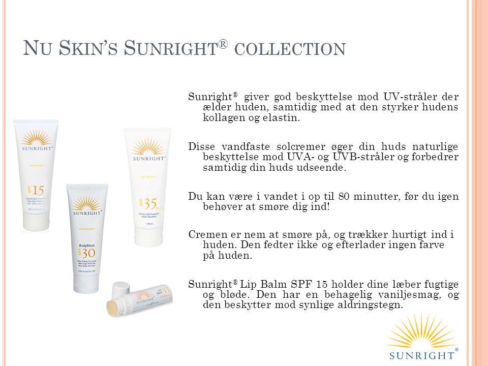 Nu Skin’s Sunright® collection