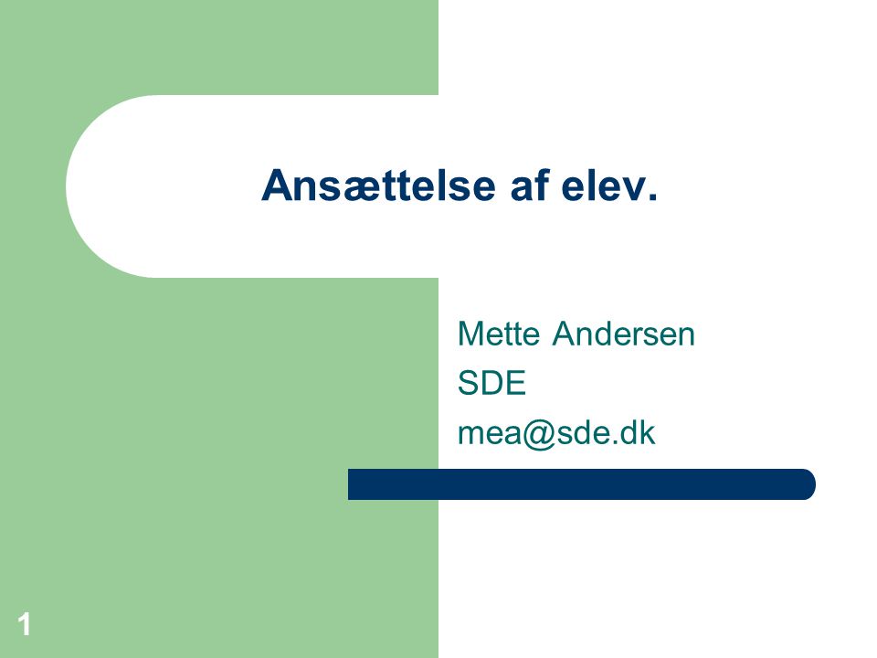 Mette Andersen SDE
