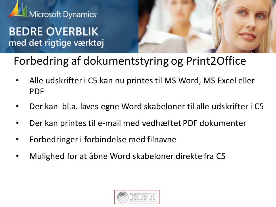Forbedring af dokumentstyring og Print2Office