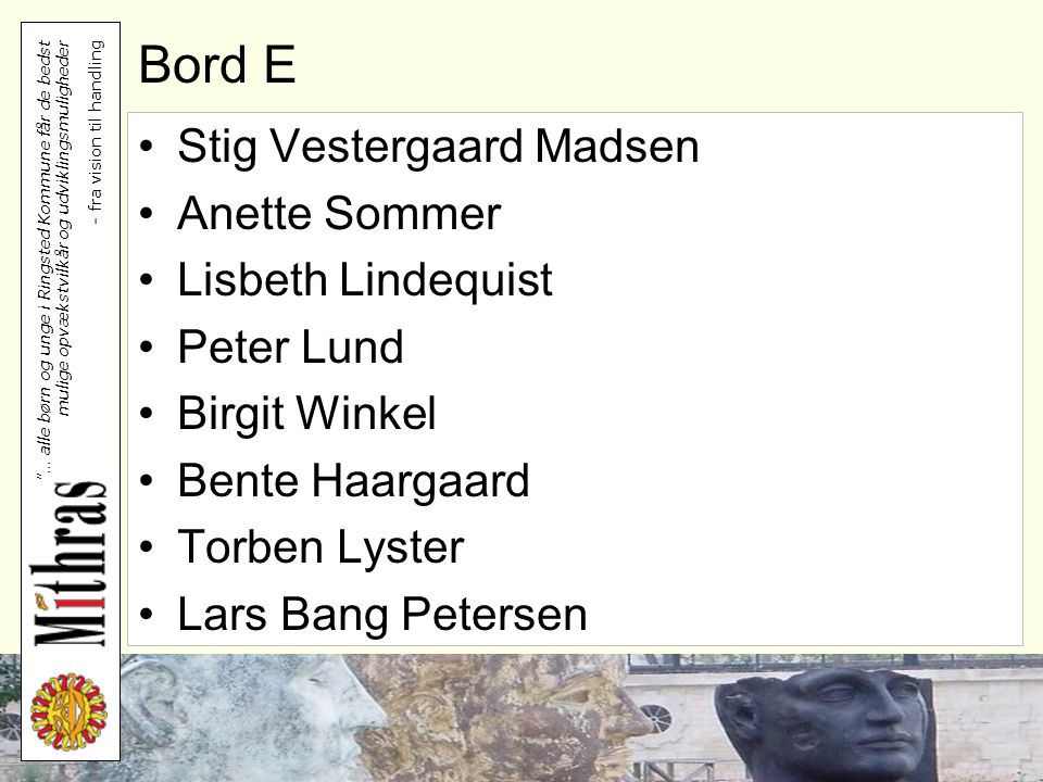 Bord E Stig Vestergaard Madsen Anette Sommer Lisbeth Lindequist