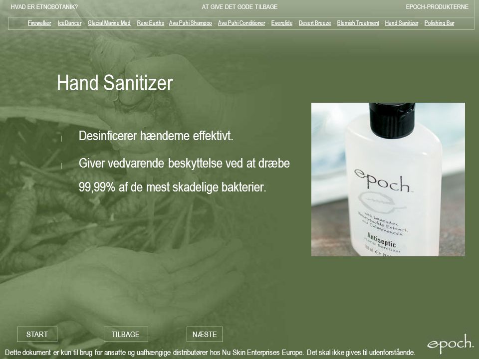 Hand Sanitizer Desinficerer hænderne effektivt.