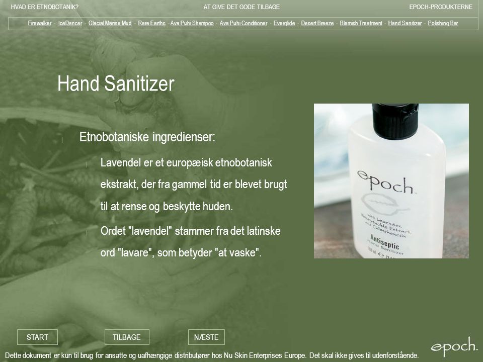 Hand Sanitizer Etnobotaniske ingredienser: