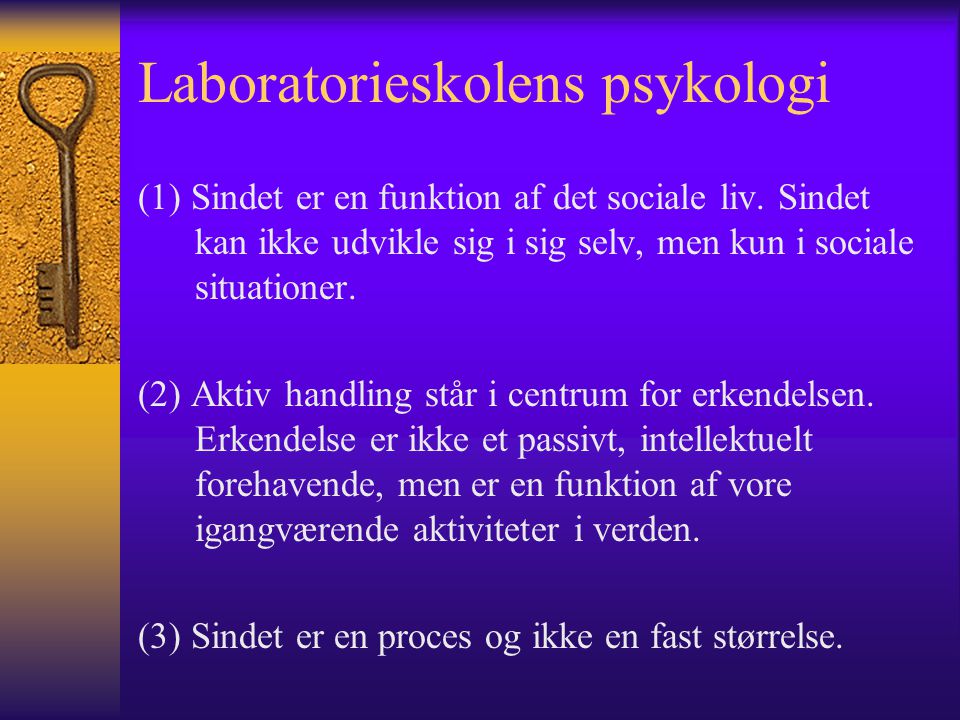 Laboratorieskolens psykologi