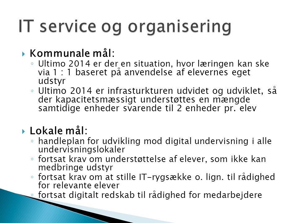 IT service og organisering