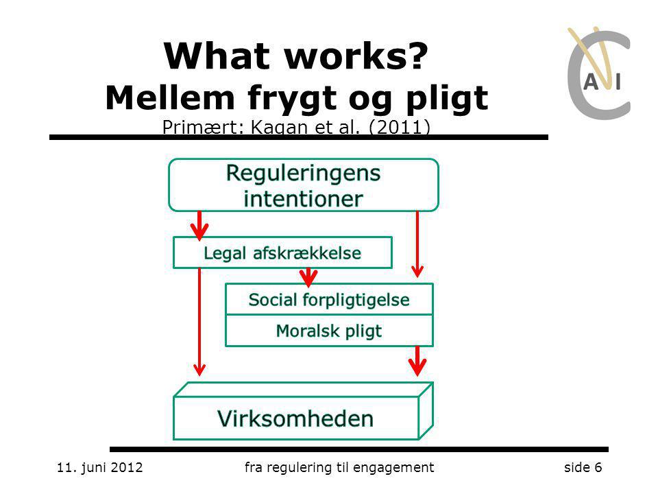 What works Mellem frygt og pligt Primært: Kagan et al. (2011)