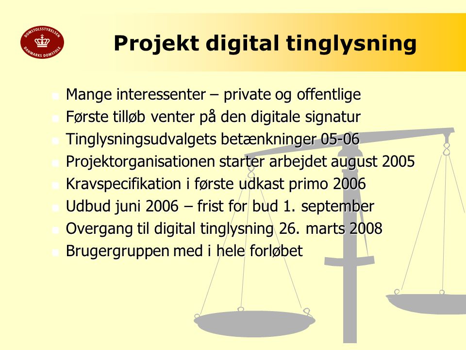 Projekt digital tinglysning