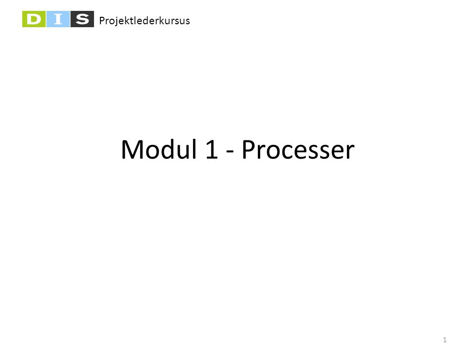 Modul 1 - Processer