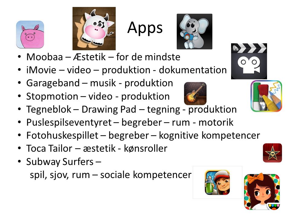 Apps Moobaa – Æstetik – for de mindste