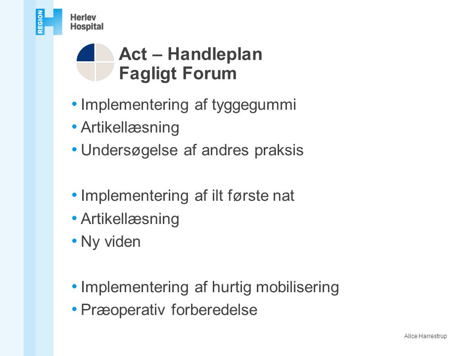 Act – Handleplan Fagligt Forum
