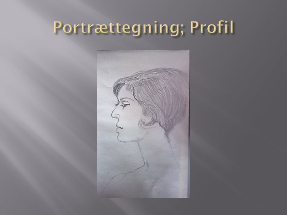 Portrættegning; Profil