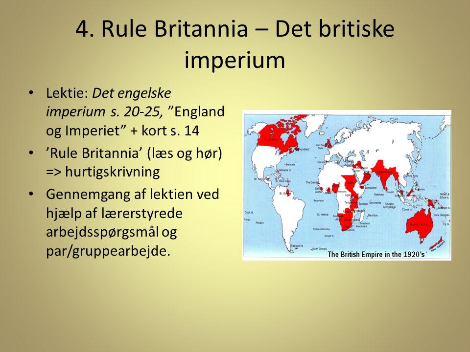 4. Rule Britannia – Det britiske imperium