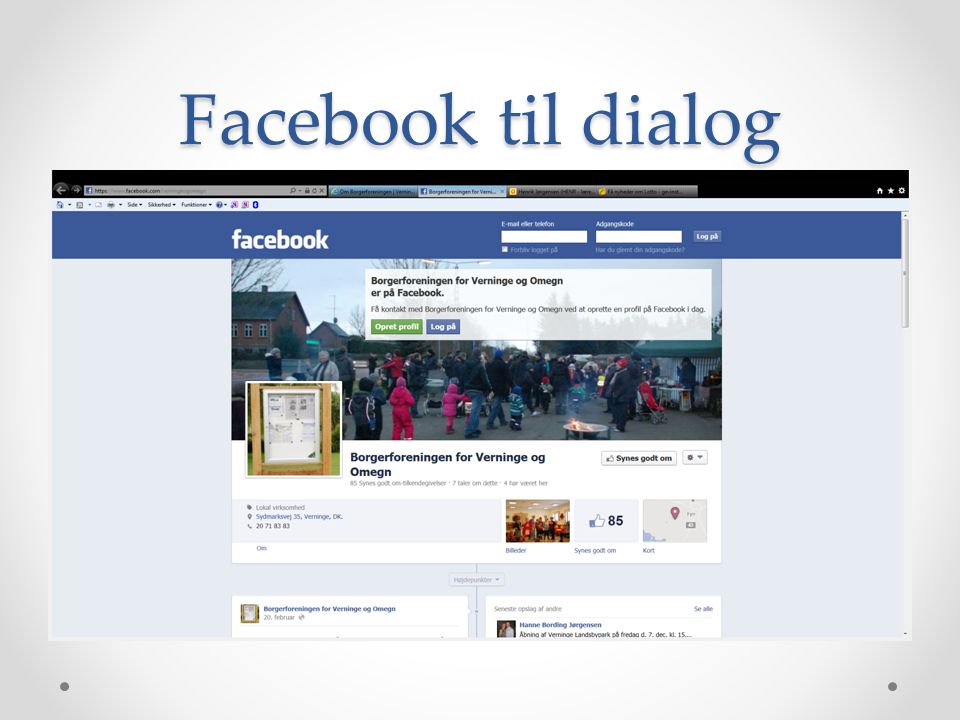 Facebook til dialog
