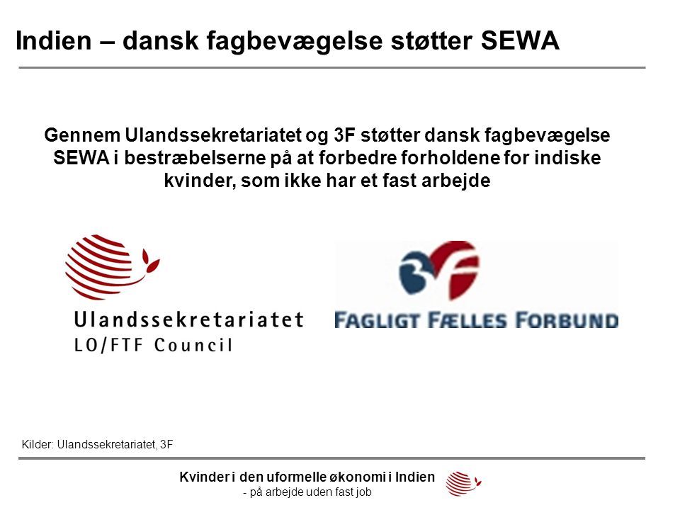 Indien – dansk fagbevægelse støtter SEWA