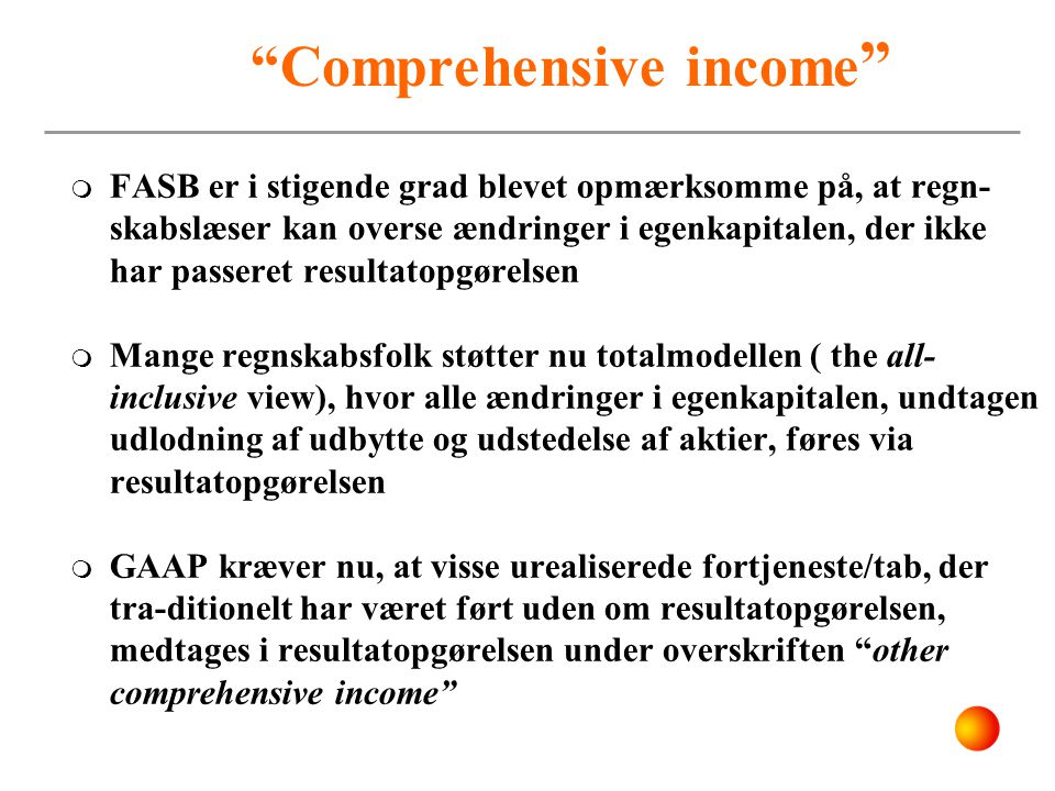 Comprehensive income
