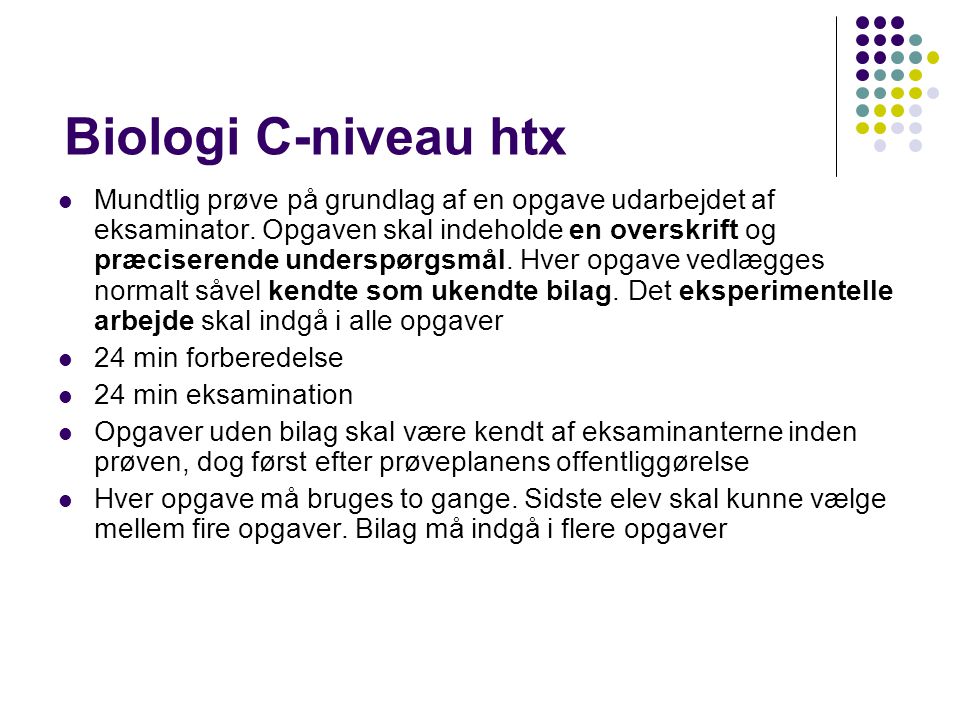 Biologi C-niveau htx