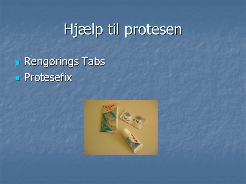 Hjælp til protesen Rengørings Tabs Protesefix