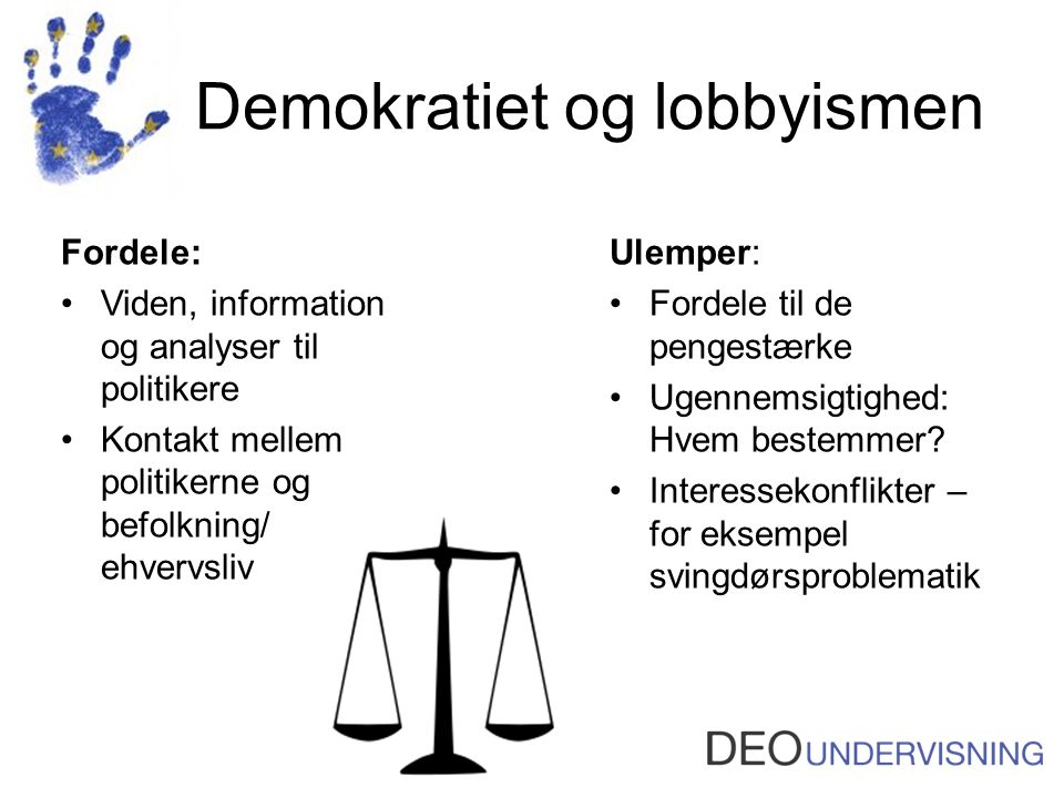 Demokratiet og lobbyismen