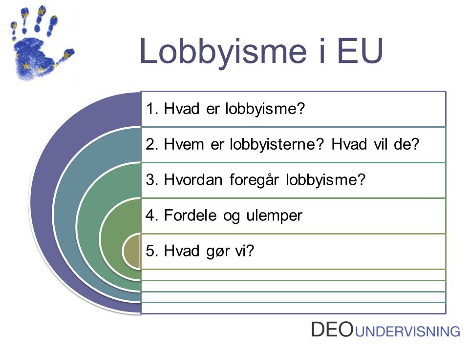 Lobbyisme i EU 1. Hvad er lobbyisme