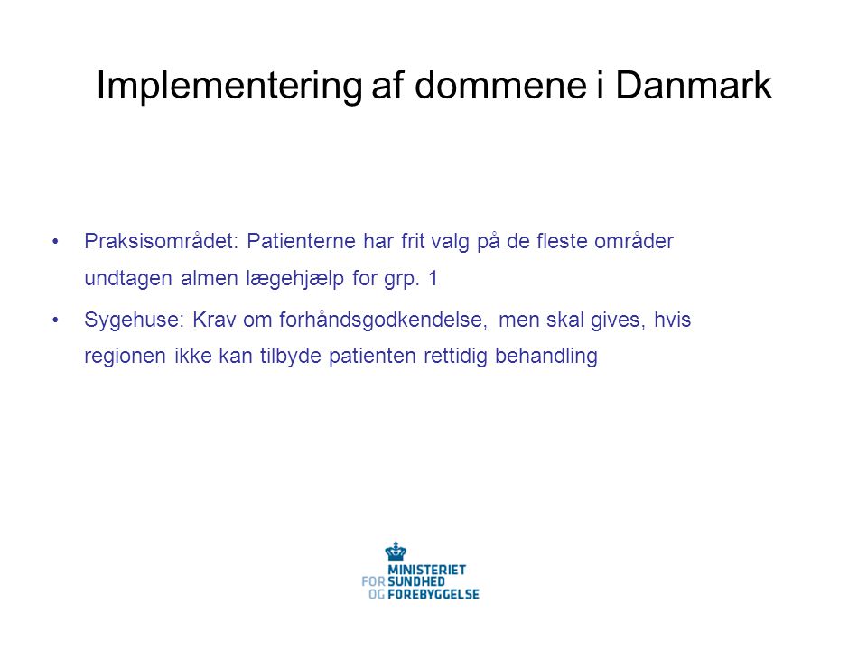 Implementering af dommene i Danmark