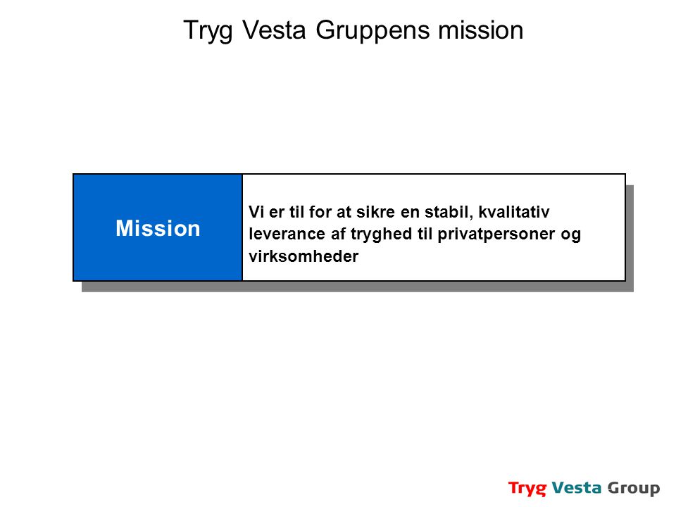 Tryg Vesta Gruppens mission