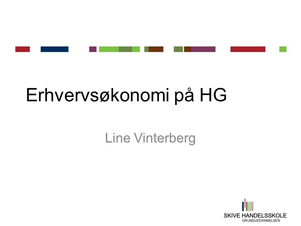 Erhvervsøkonomi på HG Line Vinterberg