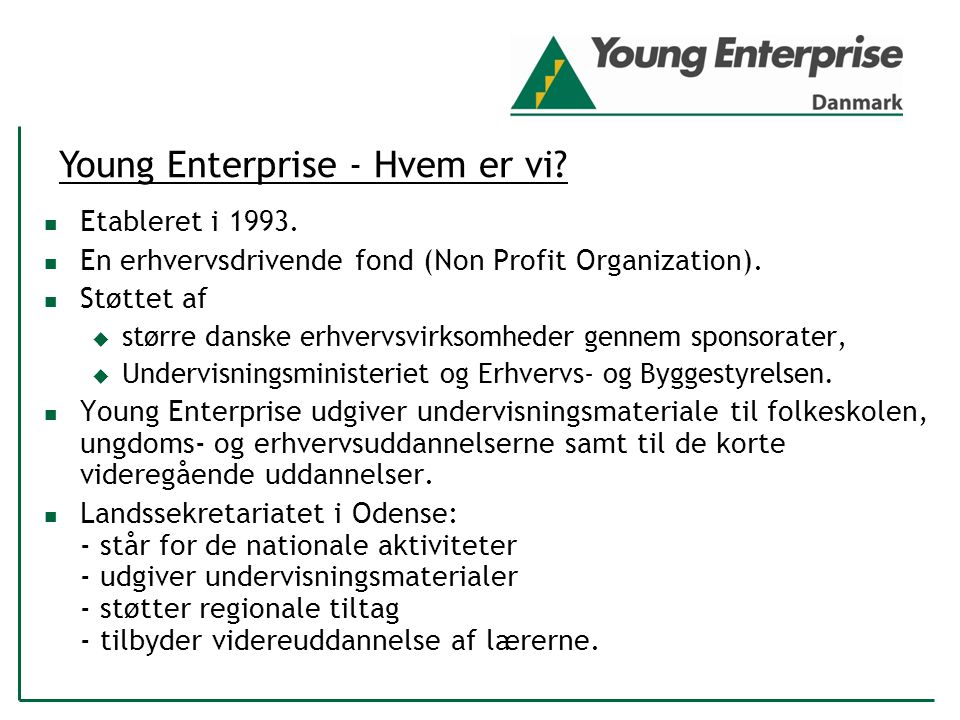 Young Enterprise - Hvem er vi
